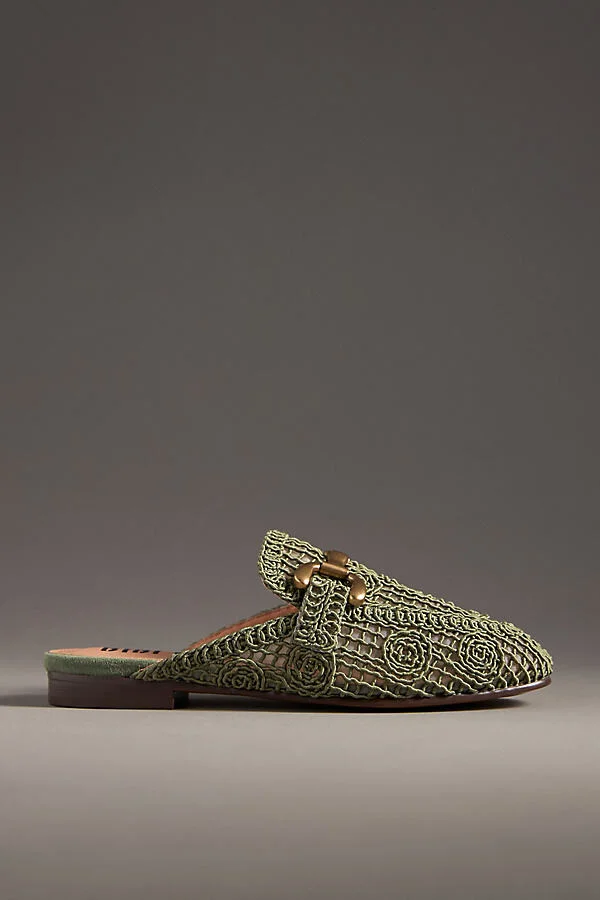 Zagreb Crochet Slip-On Loafer Mules
