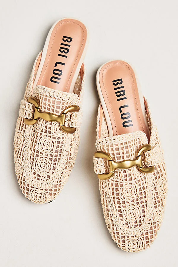 Zagreb Crochet Slip-On Loafer Mules