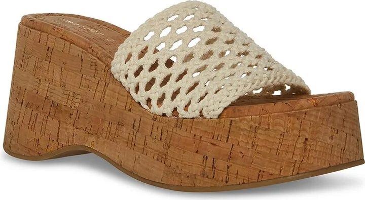 ZAHARRA Womens Square toe Wedge Wedge Sandals