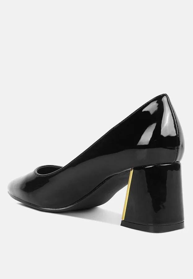Zaila Metallic Accent Block Heel Pumps - Image 2