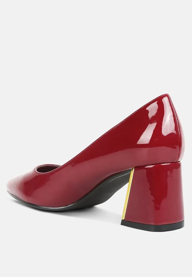 Zaila Metallic Accent Block Heel Pumps - Image 4