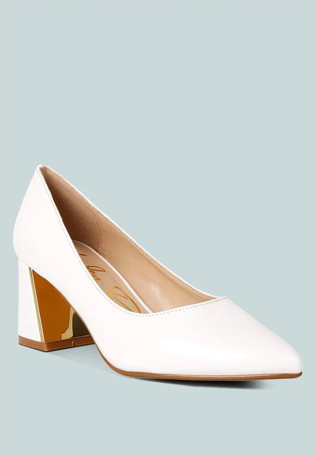 Zaila Metallic Accent Block Heel Pumps - Image 7