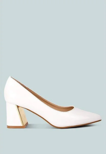 Zaila Metallic Accent Block Heel Pumps Women - Image 3