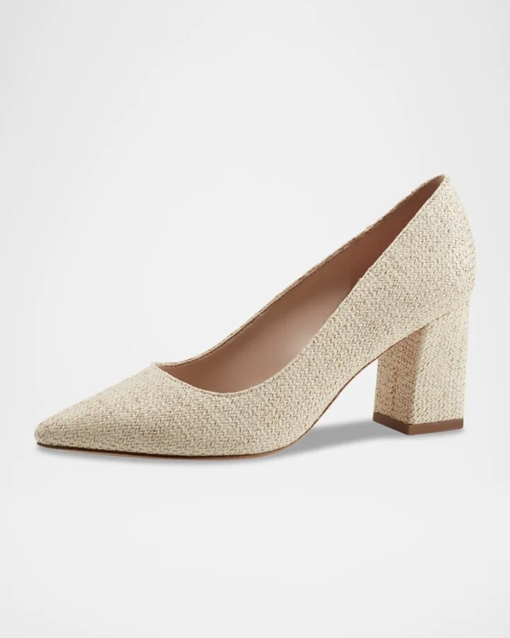 Zala Fabric Block-Heel Pumps - Image 3