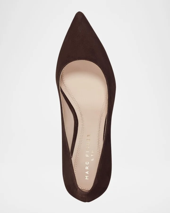 Zala Suede Pointed-Toe Pumps - Image 7