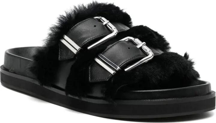 Zali double-buckle leather sandals - Image 2