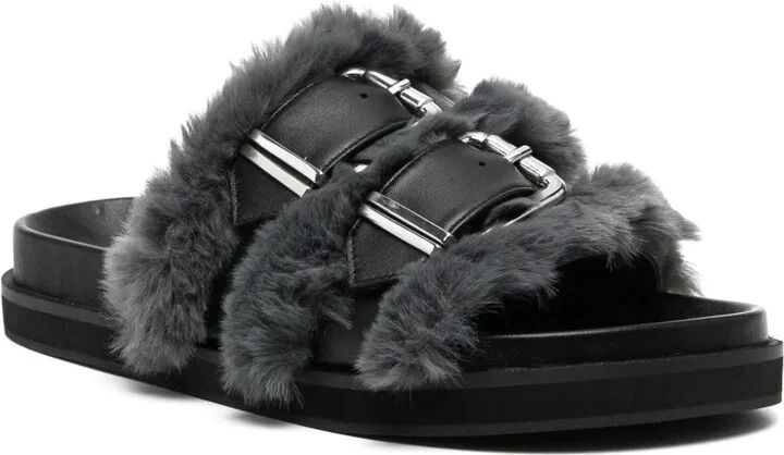 Zali double-buckle leather sandals - Image 2