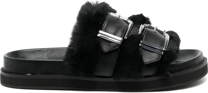 Zali double-buckle leather sandals