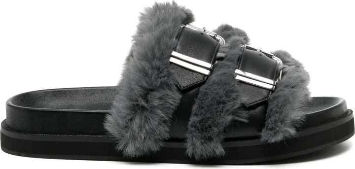Zali double-buckle leather sandals