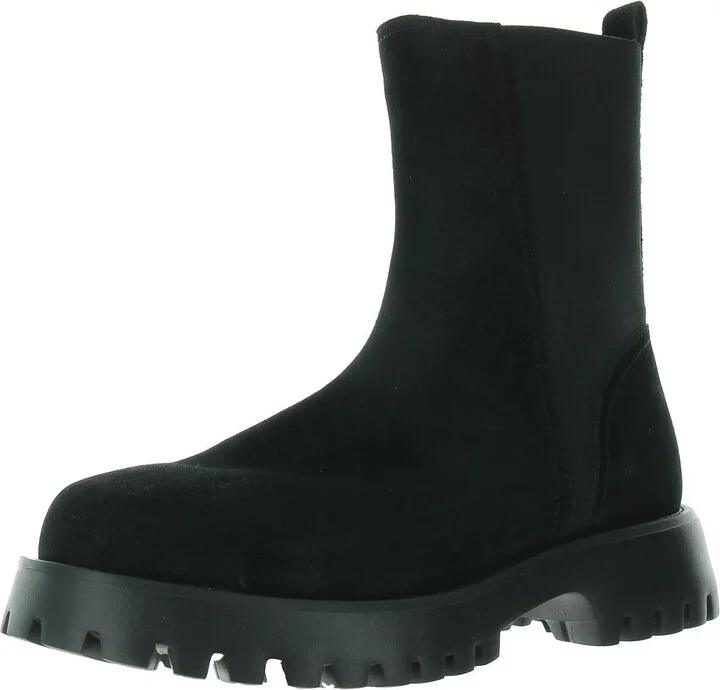 Zalika Womens Zipper Faux Suede Chelsea Boots
