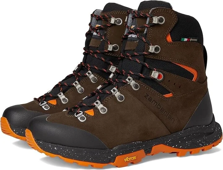 Zamberlan Thunder Pro GTX Men's Climbing Shoes Dark Brown/Orange : EU 45 (US Men's 10.5) D - Medium, Leather