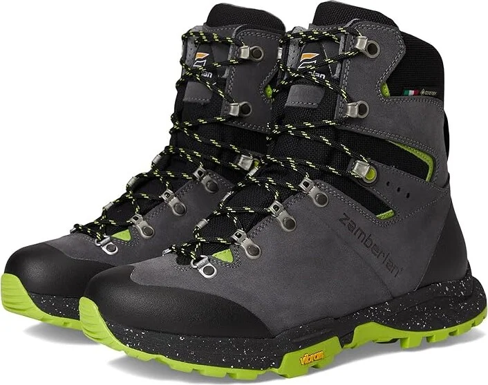 Zamberlan Thunder Pro GTX Men's Climbing Shoes Dark Grey/Lime : EU 45 (US Men's 10.5) D - Medium, Leather