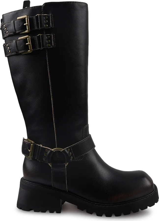 Zamora Knee High Moto Boot - Image 3