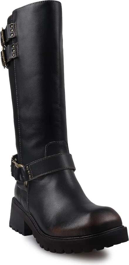 Zamora Knee High Moto Boot