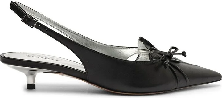Zane 38MM Leather Kitten Pumps