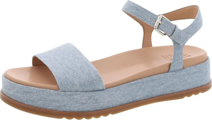 Zane Womens Faux Leather Ankle Strap Platform Sandals