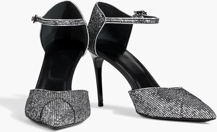 Zania glittered leather pumps - Image 2