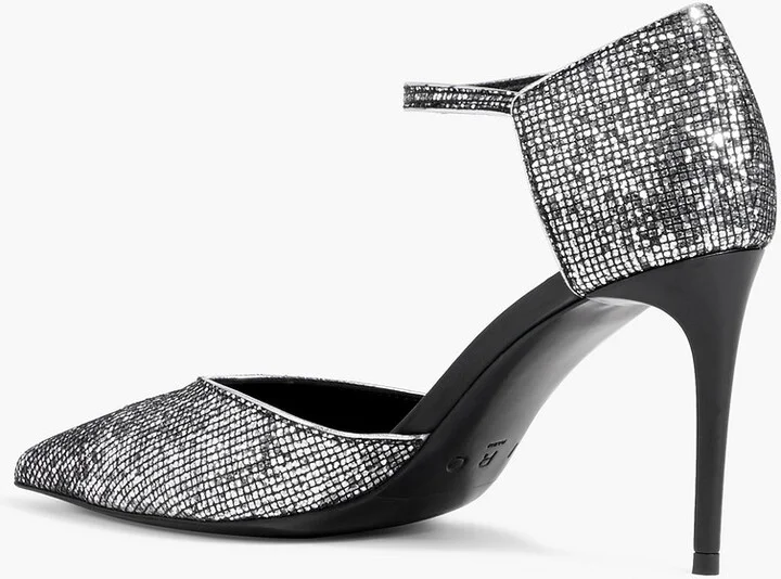 Zania glittered leather pumps - Image 3