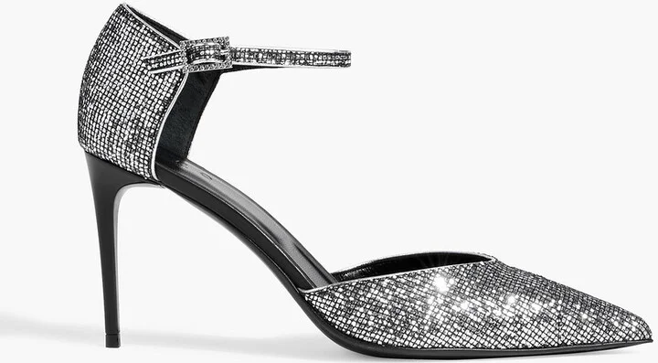 Zania glittered leather pumps
