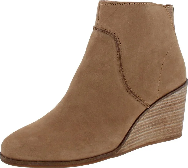 Zanta Womens Nubuck Wedge Ankle Boots