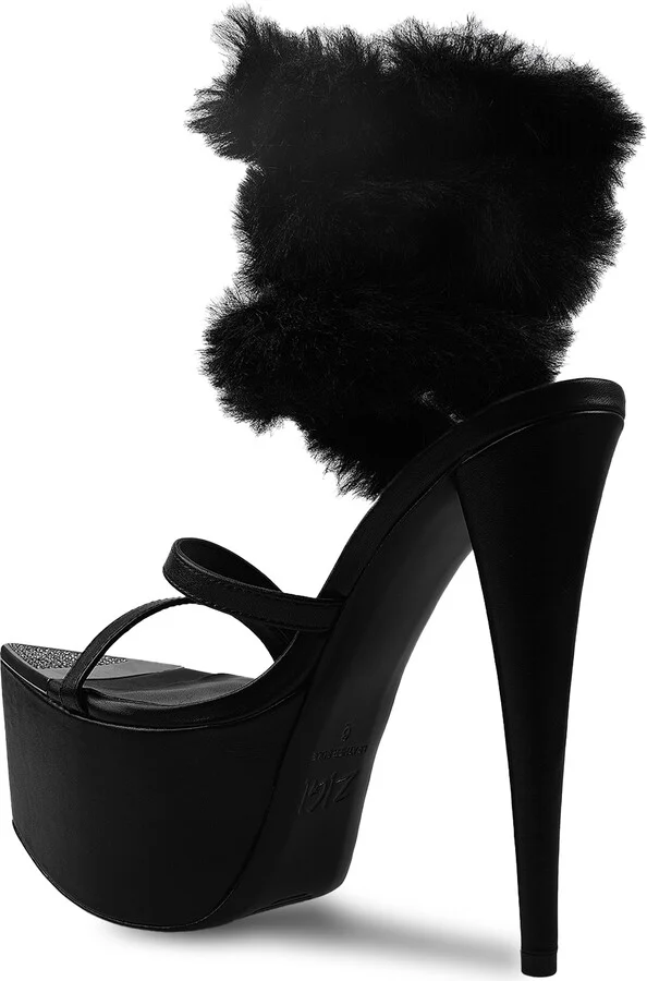Zarra Faux Fur Platform Sandal - Image 2