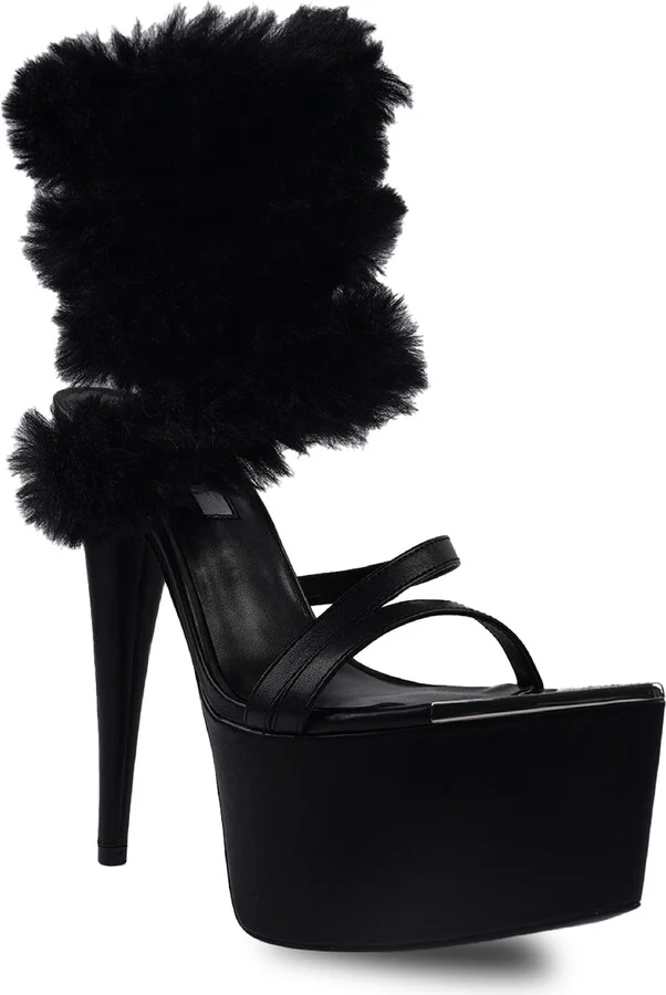 Zarra Faux Fur Platform Sandal