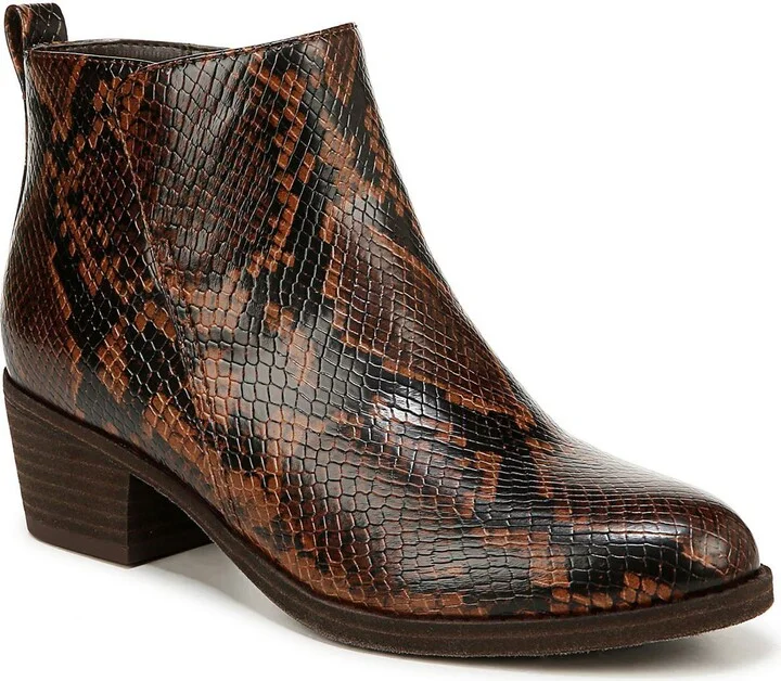 zaylee Womens Leather Round Toe Booties