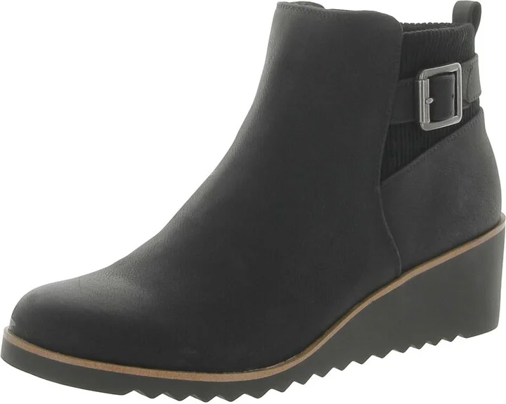 Zayne Womens Faux Leather Comfort Booties