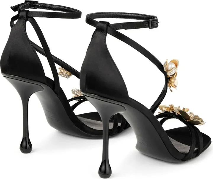 Zea 95mm floral-appliqué sandals - Image 3