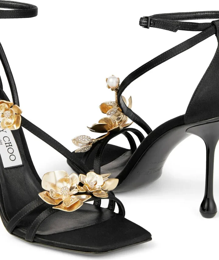 Zea 95mm floral-appliqué sandals - Image 5
