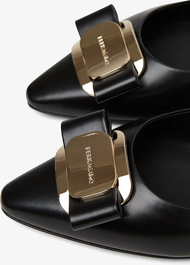 Zea black leather ballerinas - Image 4