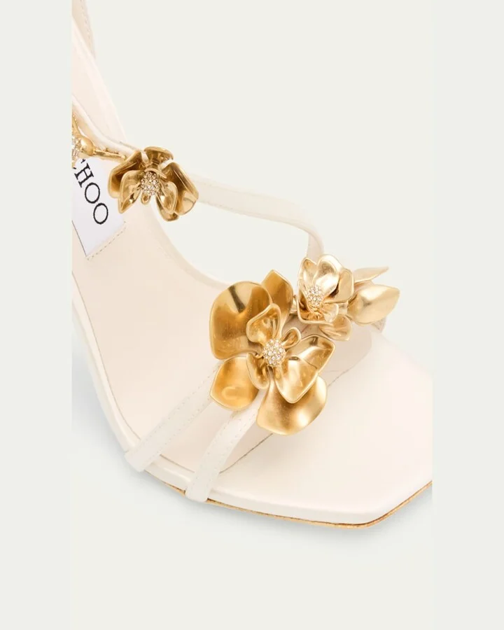 Zea Strappy Flowers Stiletto Sandals - Image 2