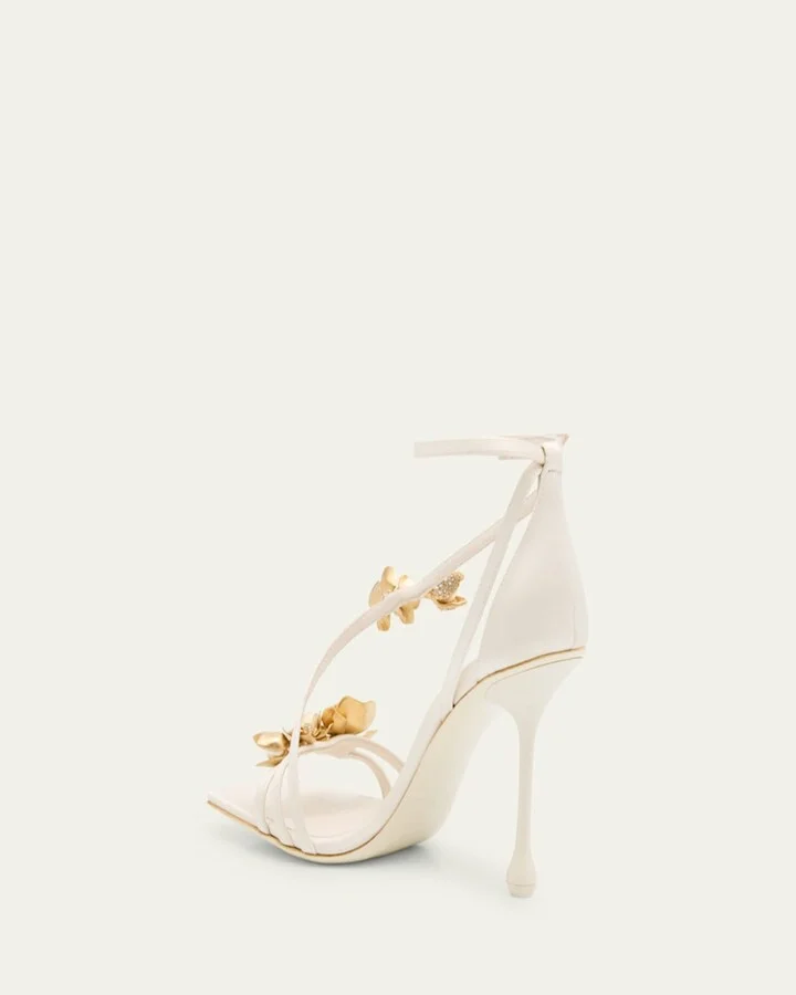 Zea Strappy Flowers Stiletto Sandals - Image 3