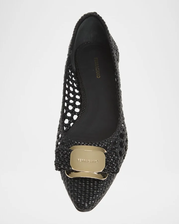 Zea Woven Buckle Ballerina Flats - Image 3