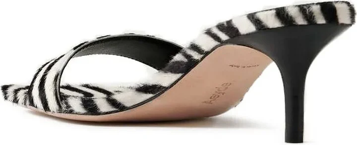 Zebra-Pattern Heeled Sandals - Image 2