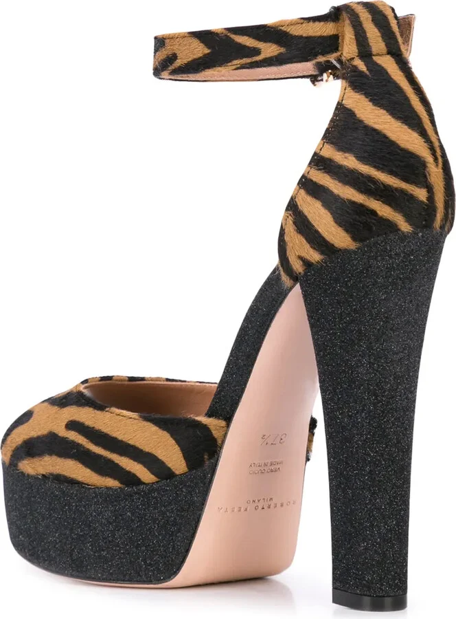 Zebra Platform Sandals - Image 3