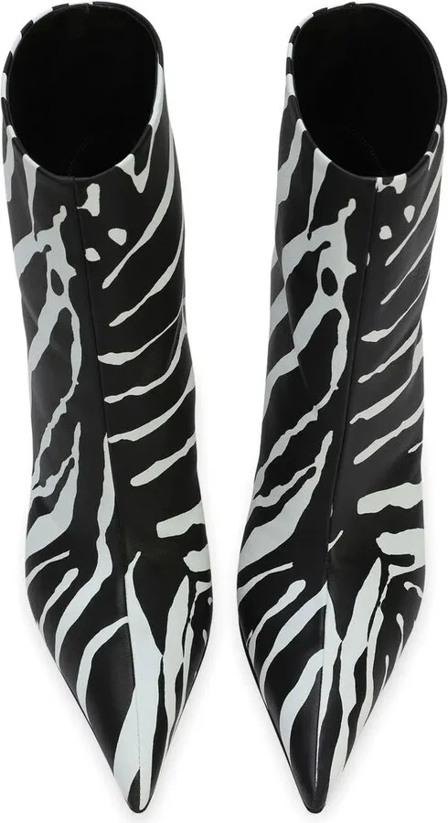 Zebra-Print Ankle Boots - Image 4