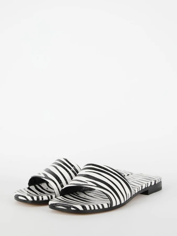 Zebra-Print Flat Sandals - Image 2