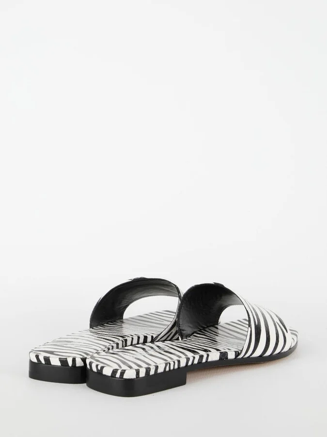 Zebra-Print Flat Sandals - Image 3