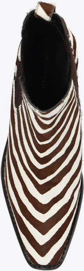 Zebra Print Leather Ankle Boots - Image 3