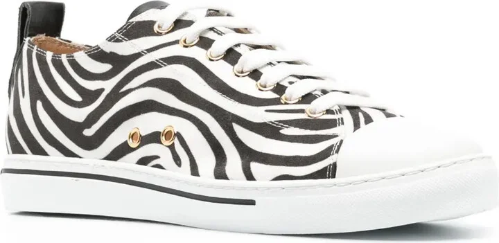 Zebra-Print Leather Sneakers - Image 2