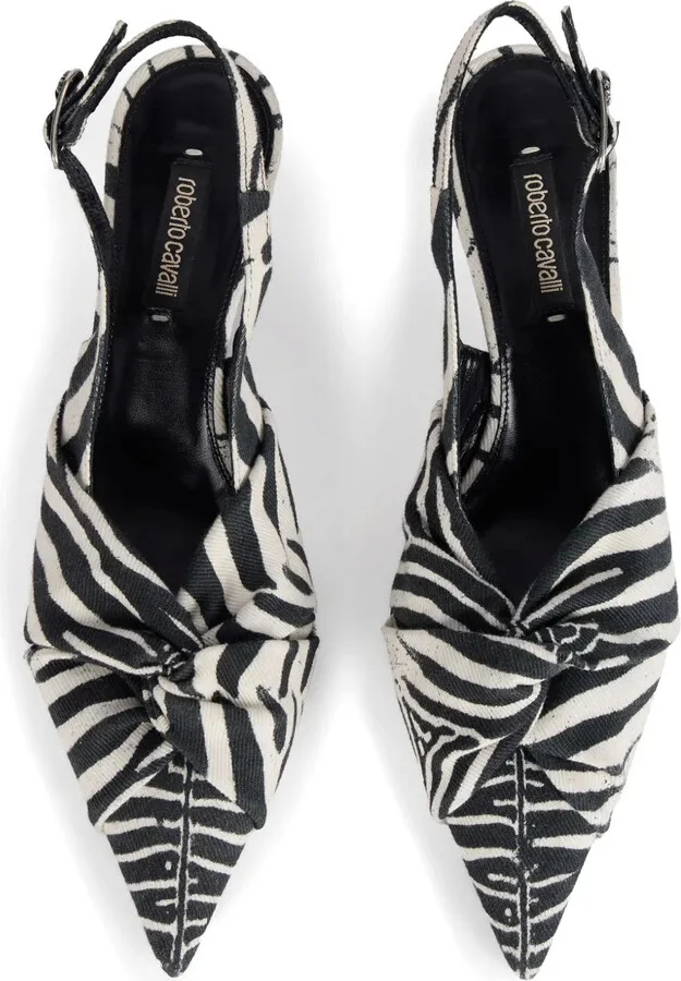 Zebra-Print Slingback Pumps - Image 4