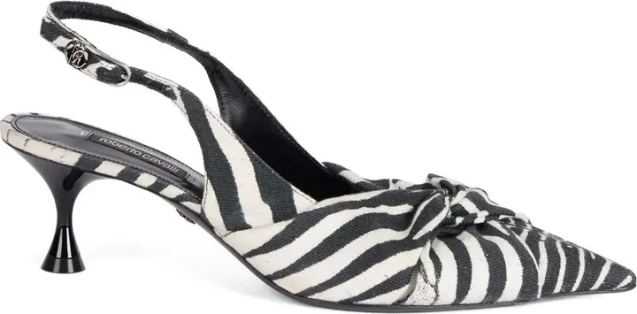 Zebra-Print Slingback Pumps