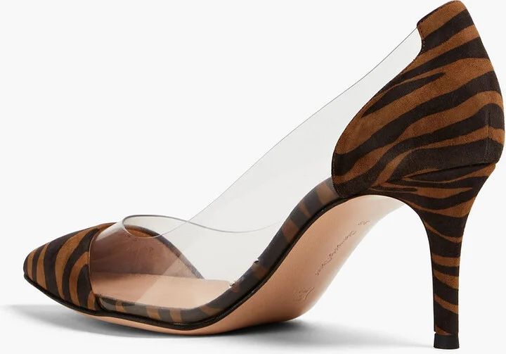 Zebra-print suede and PVC pumps - Image 3