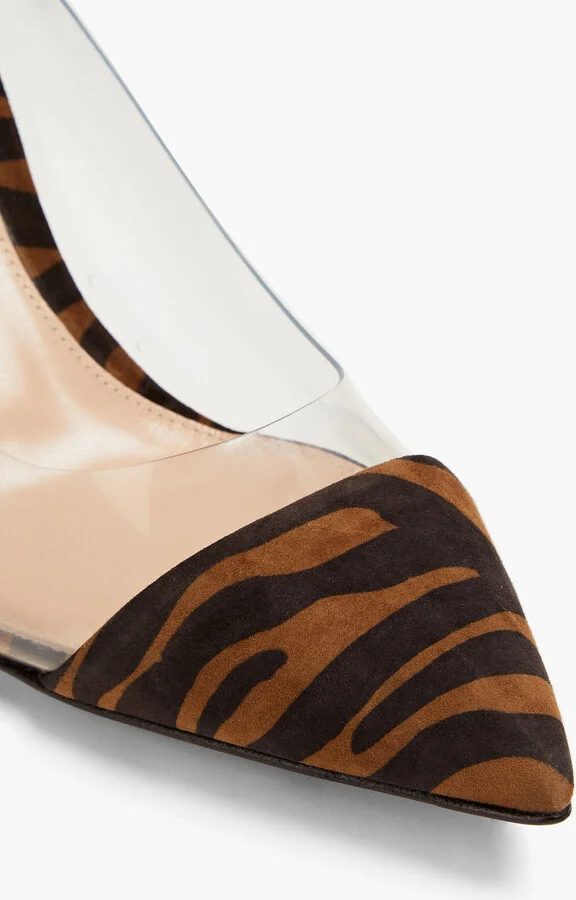 Zebra-print suede and PVC pumps - Image 4