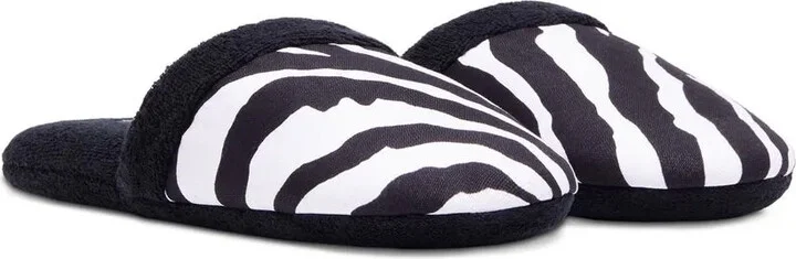Zebra-Print Terry-Cloth Slippers - Image 2