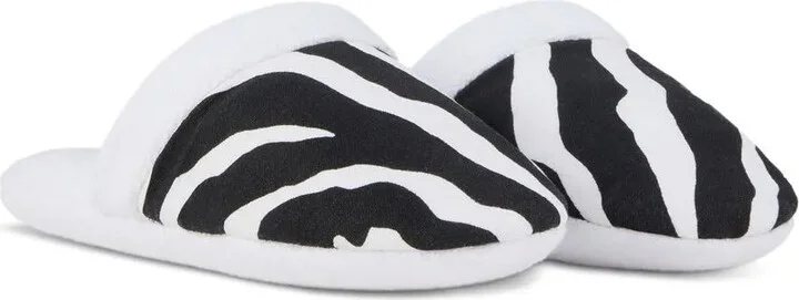 Zebra-Print Terry Slippers - Image 2