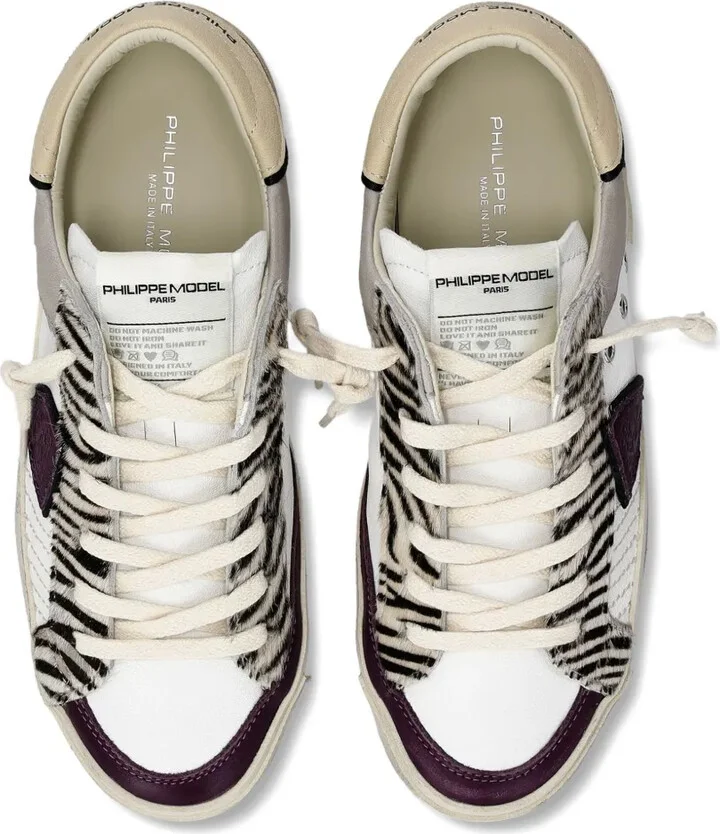 Zebra-Stripe Panelled Sneakers - Image 4