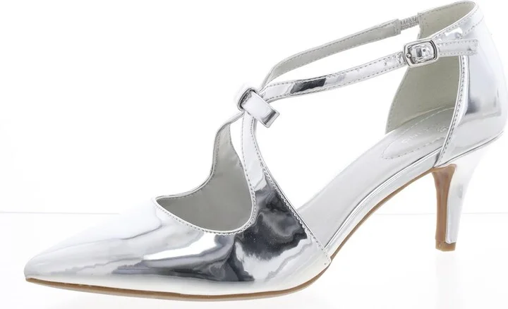 Zeffer Womens Slip On Pointed Toe Ankle Strap