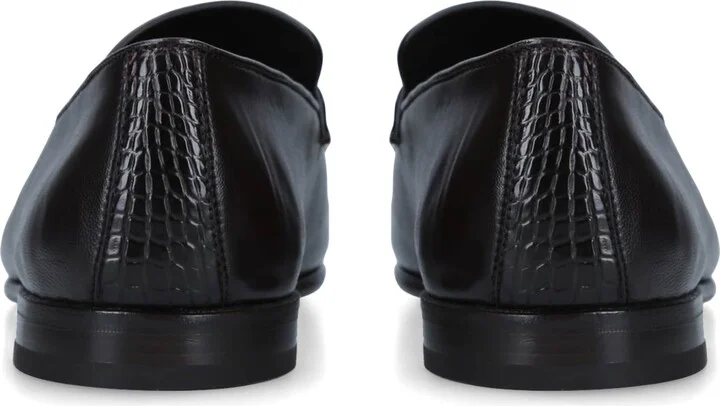 Zegna Alligator Trim Leather Asola Penny Loafers - Image 2